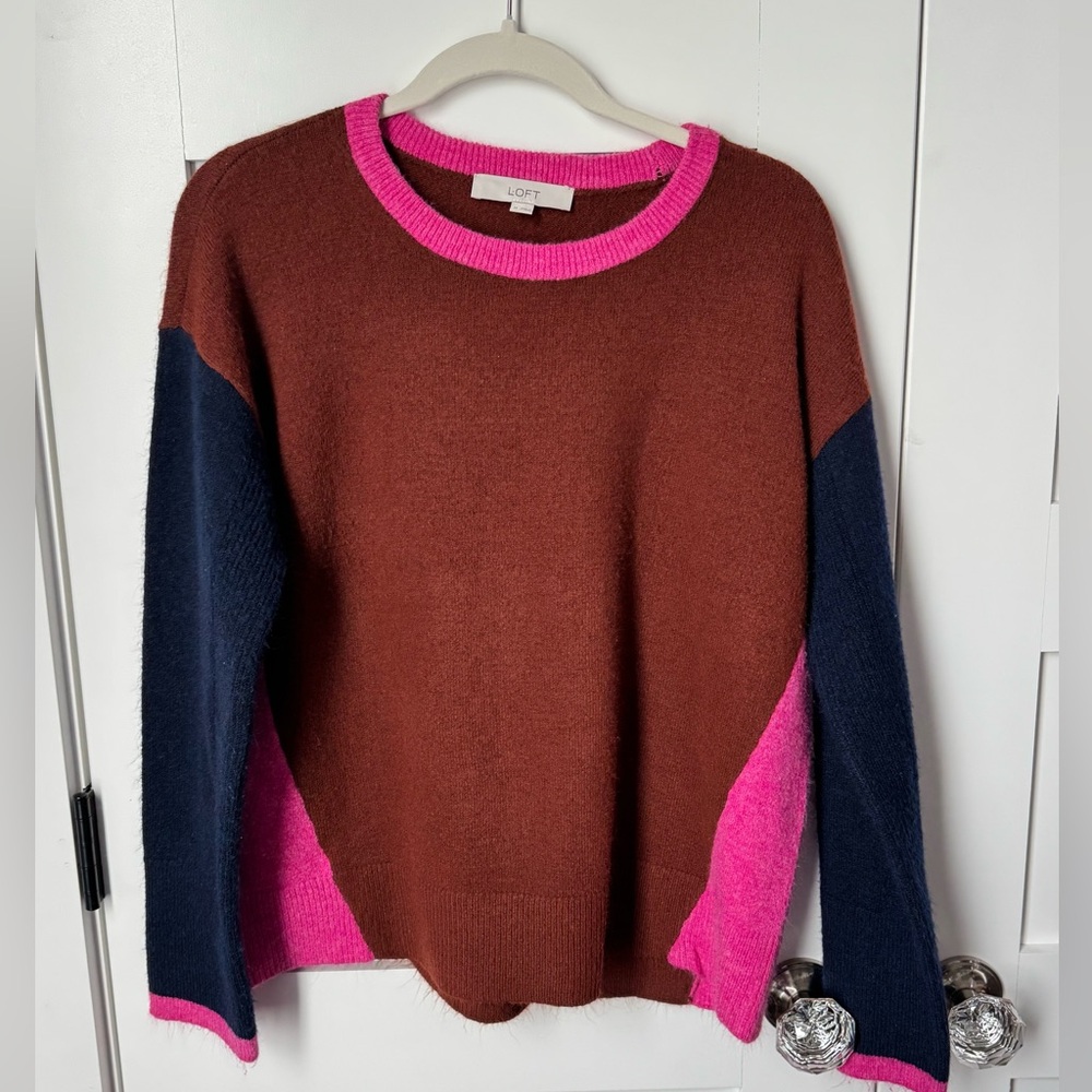 LOFT Women's Colorblock Sweater size medium